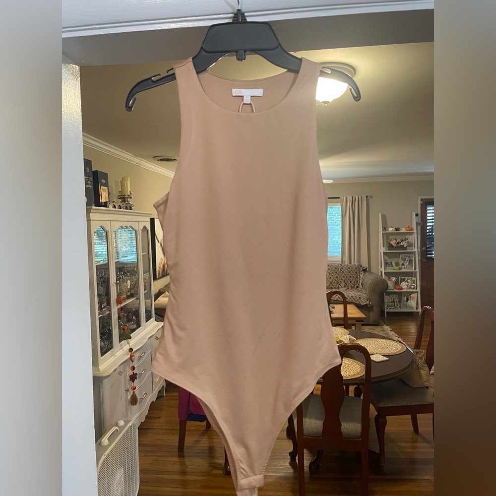 Gianni Bini Racer Sleeveless Bodysuit